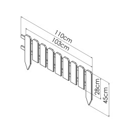 Bordure PANORAMA - 450x1100 mm - Dimensions