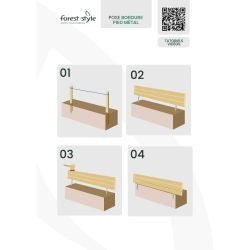 Bordure en bois Nolina à planter Ep 6,4 cm - 110 x 60 cm - Mode d'emploi